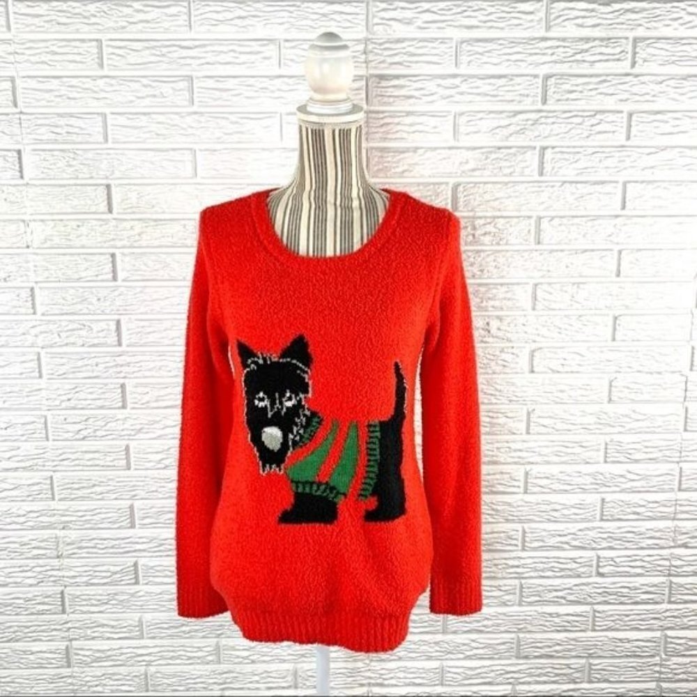 By Design Soft Fluffy Scottish Yorky Dog Sweater Size Small